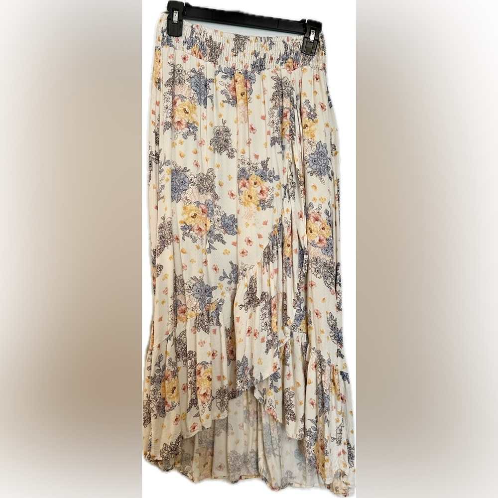 Altar'd State High Low Skirt with Floral Design